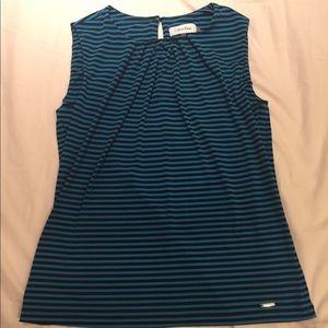 CALVIN KLEIN PLEAT NECK CAMI SLEEVELESS TOP